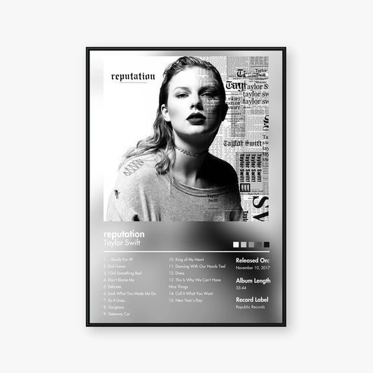 Taylor Swift — reputation Album Poster — Blur frame mockup