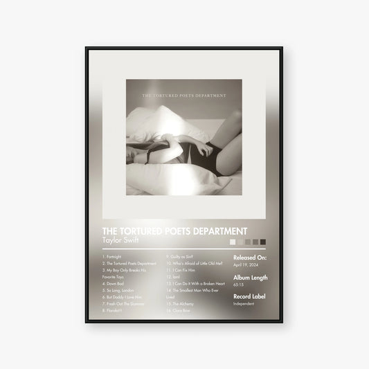 Taylor Swift — THE TORTURED POETS DEPARTMENT Album Poster — Blur frame mockup