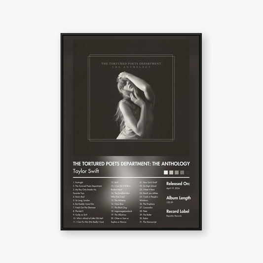 Taylor Swift — THE TORTURED POETS DEPARTMENT: THE ANTHOLOGY Album Poster — Blur frame mockup