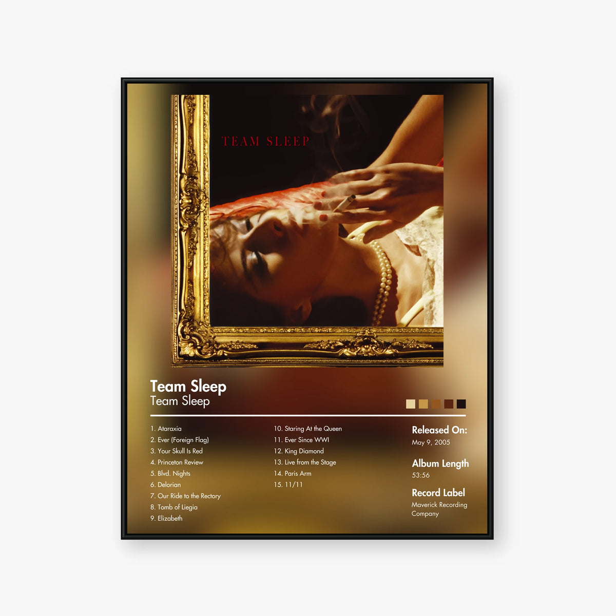 Team Sleep — Team Sleep Album Poster — Blur frame mockup
