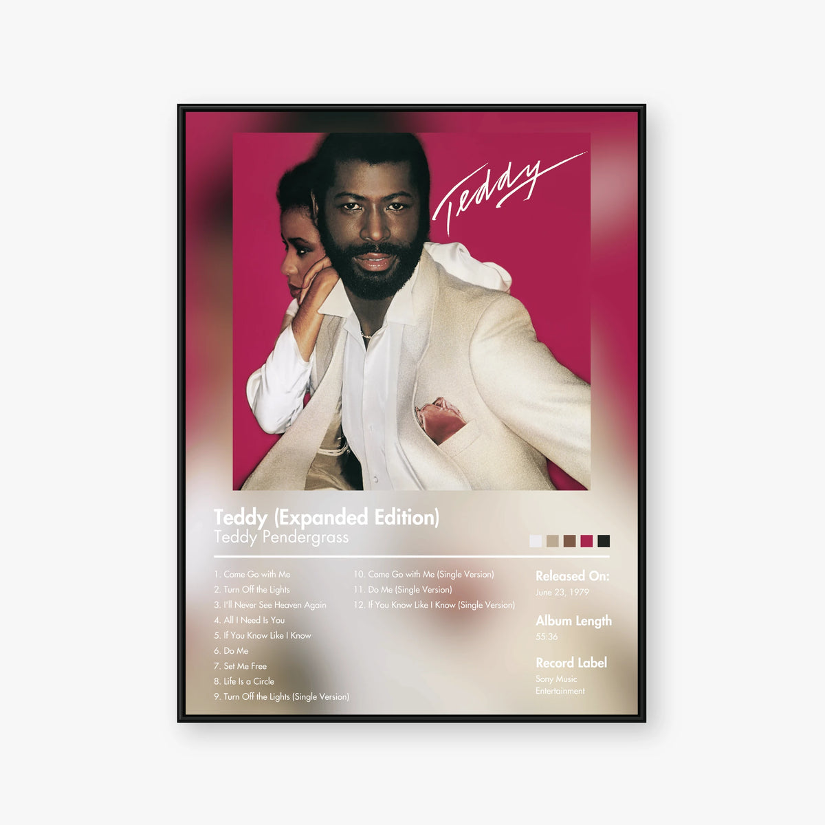 Teddy Pendergrass — Teddy (Expanded Edition) Album Poster — Blur frame mockup