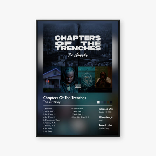 Tee Grizzley — Chapters of the Trenches Album Poster — Blur frame mockup