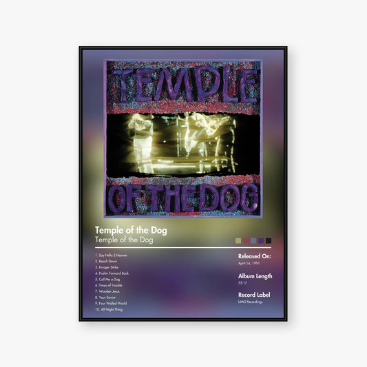Temple of the Dog — Temple of the Dog Album Poster — Blur frame mockup
