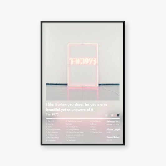 The 1975 — I like it when you sleep, for you are so beautiful yet so unaware of it Album Poster — Blur frame mockup