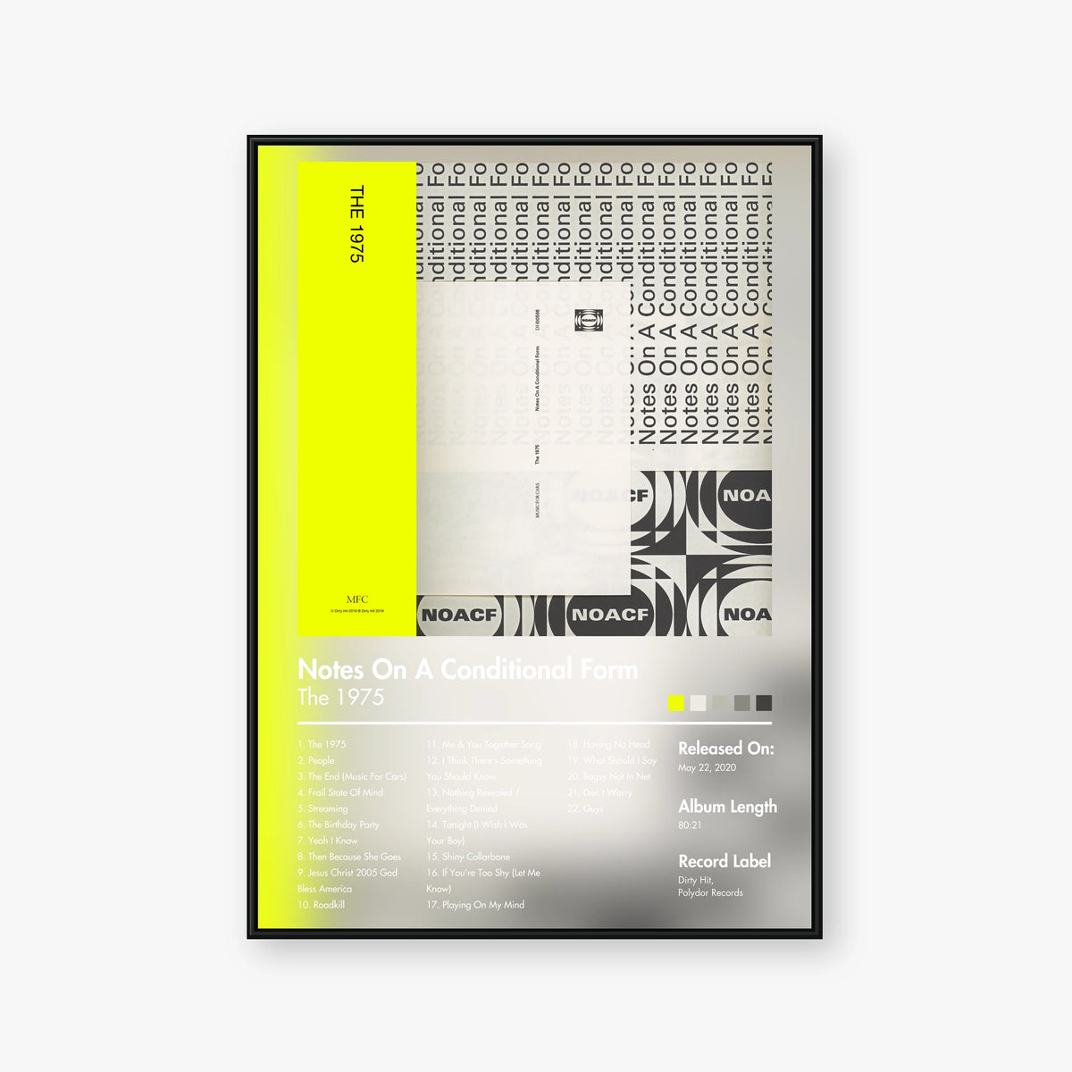 The 1975 — Notes on a Conditional Form Album Poster — Blur frame mockup