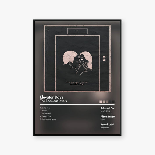 The Backseat Lovers — Elevator Days Album Poster — Blur frame mockup