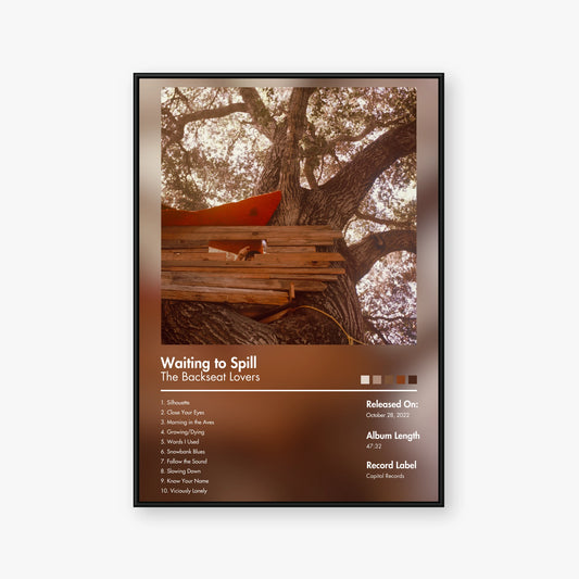 The Backseat Lovers — Waiting to Spill Album Poster — Blur frame mockup