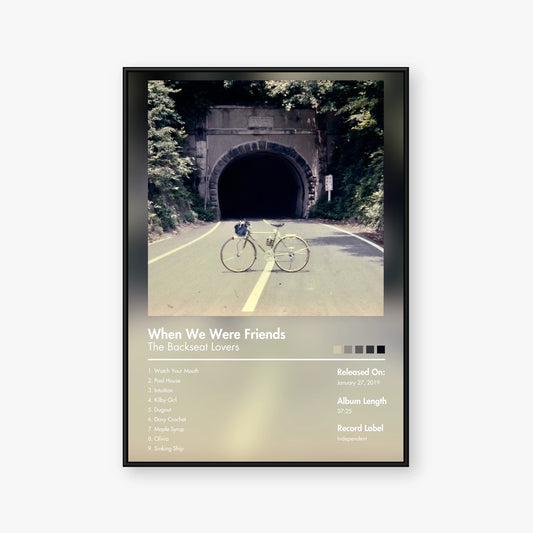 The Backseat Lovers — When We Were Friends Album Poster — Blur frame mockup