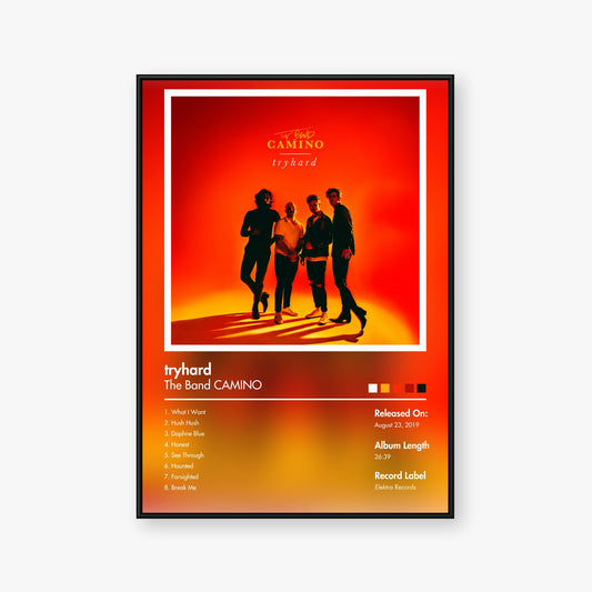 The Band CAMINO — tryhard Album Poster — Blur frame mockup