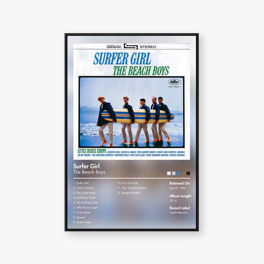 The Beach Boys — Surfer Girl Album Poster — Blur frame mockup