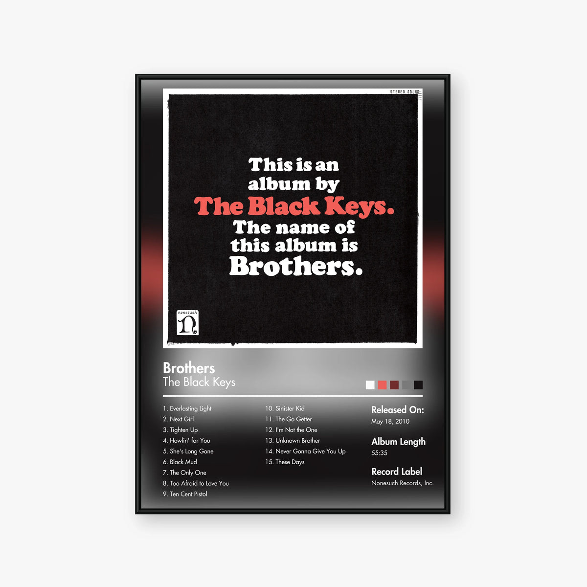 The Black Keys — Brothers Album Poster — Blur frame mockup