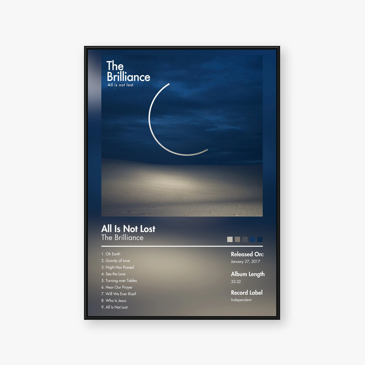 The Brilliance — All Is Not Lost Album Poster — Blur frame mockup