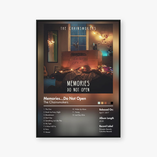 The Chainsmokers — Memories…Do Not Open Album Poster — Blur frame mockup