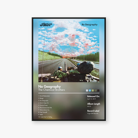 The Chemical Brothers — No Geography Album Poster — Blur frame mockup