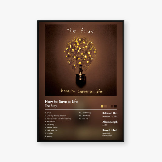 The Fray — How to Save a Life Album Poster — Blur frame mockup