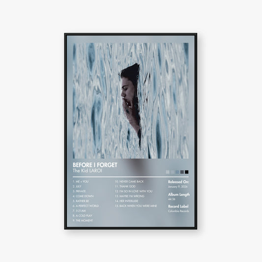 The Kid LAROI — BEFORE I FORGET Album Poster — Blur frame mockup
