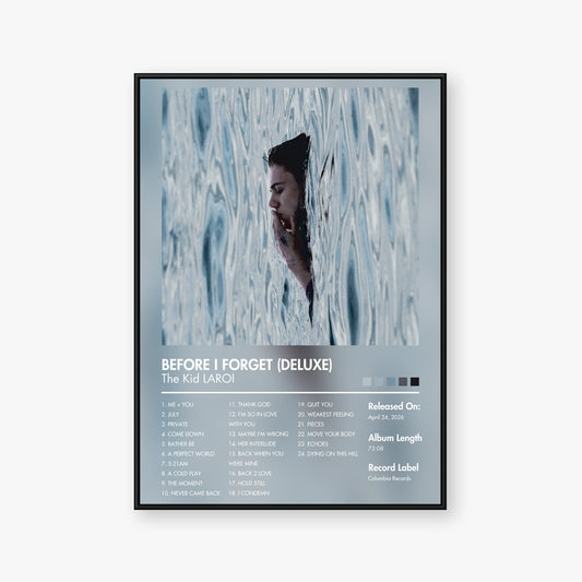 The Kid LAROI — BEFORE I FORGET (Deluxe) Album Poster — Blur frame mockup