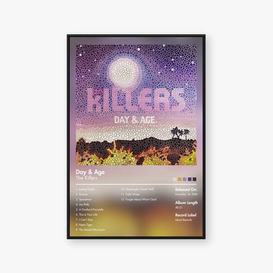 The Killers — Day & Age Album Poster — Blur frame mockup