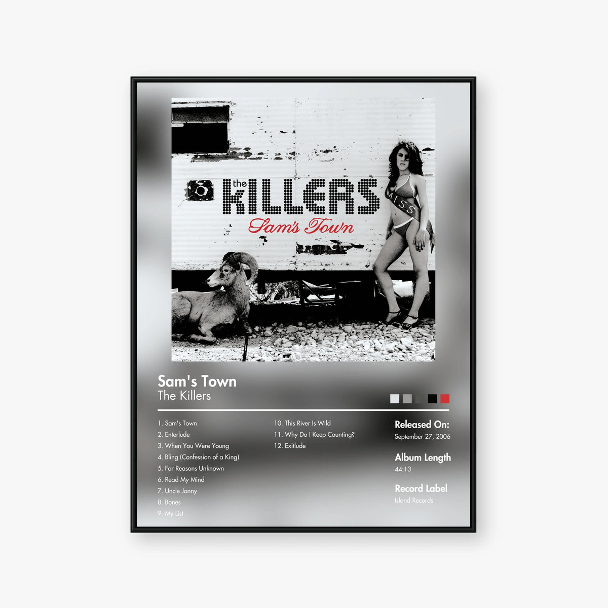 The Killers — Sam’s Town Album Poster — Blur frame mockup