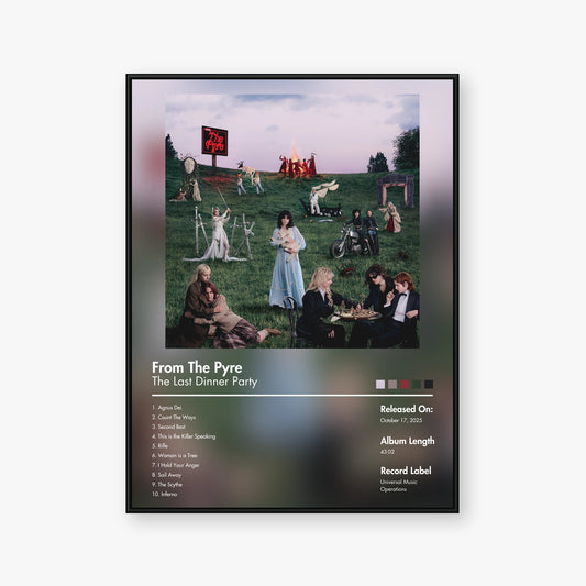 The Last Dinner Party — From the Pyre Album Poster — Blur frame mockup