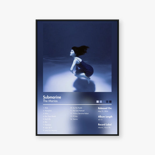 The Marías — Submarine Album Poster — Blur frame mockup