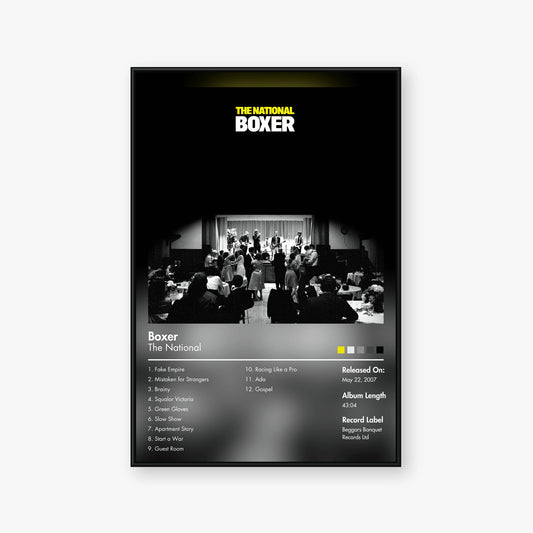 The National — Boxer Album Poster — Blur frame mockup