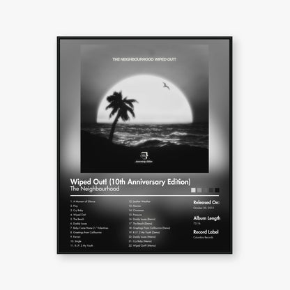 The Neighbourhood — Wiped Out (10th Anniversary Edition) Album Poster — Blur frame mockup