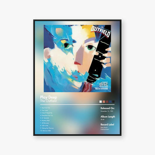 The Outfield — Play Deep Album Poster — Blur frame mockup
