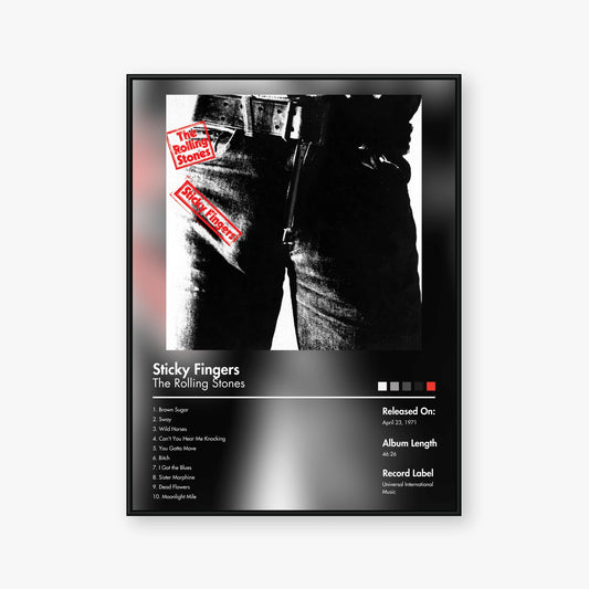 The Rolling Stones — Sticky Fingers Album Poster — Blur frame mockup