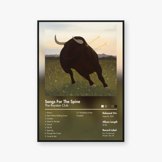 The Royston Club — Songs for the Spine Album Poster — Blur frame mockup