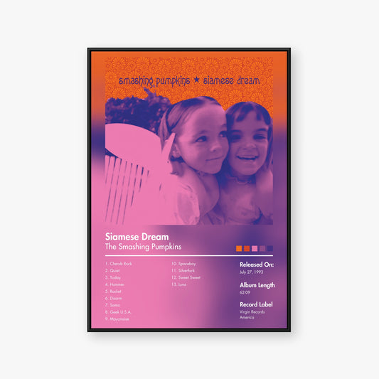 The Smashing Pumpkins — Siamese Dream Album Poster — Blur frame mockup