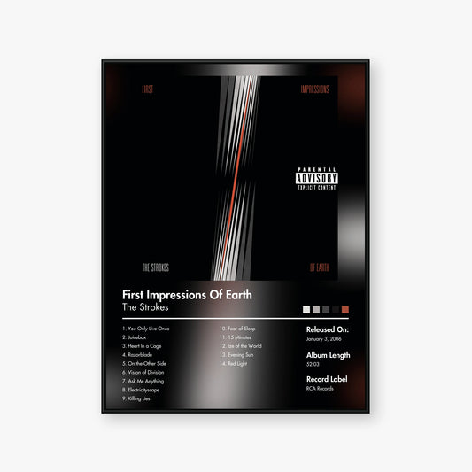The Strokes — First Impressions of Earth Album Poster — Blur frame mockup