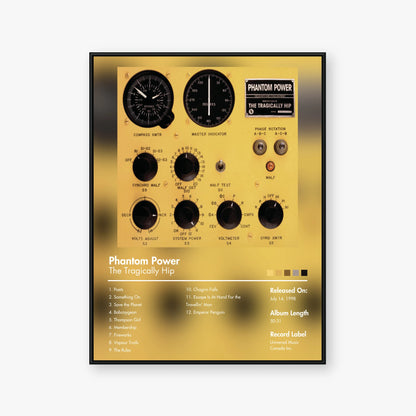 The Tragically Hip — Phantom Power Album Poster — Blur frame mockup