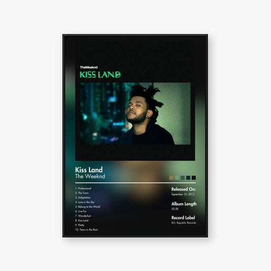 The Weeknd — Kiss Land Album Poster — Blur frame mockup