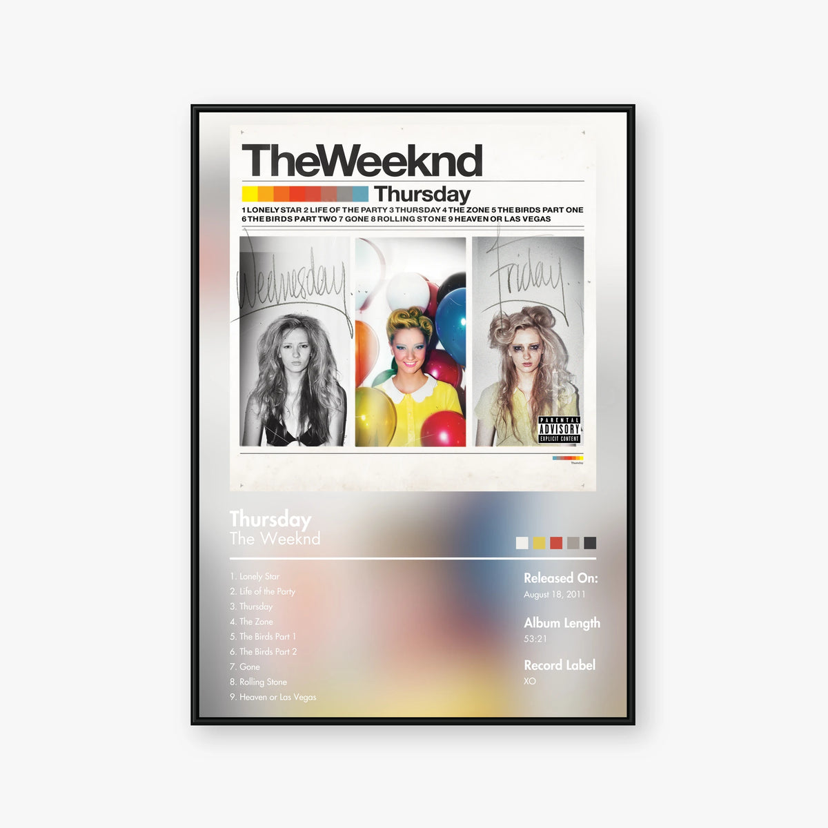 The Weeknd — Thursday Album Poster — Blur frame mockup