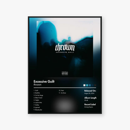 thrown — EXCESSIVE GUILT Album Poster — Blur frame mockup