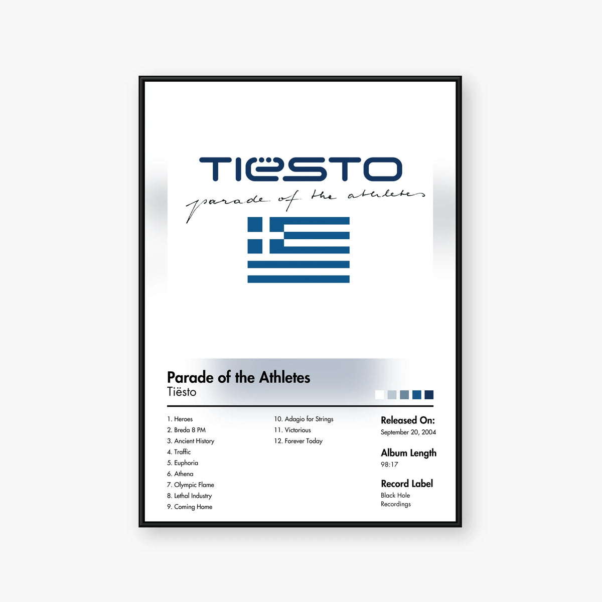 Tiësto — Parade of the Athletes Album Poster — Blur frame mockup
