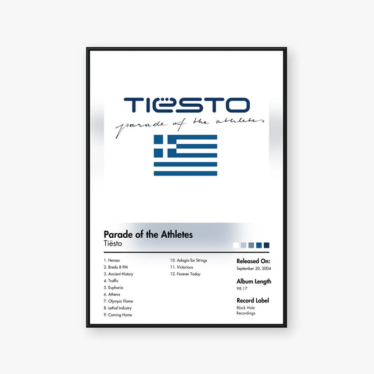 Tiësto — Parade of the Athletes Album Poster — Blur frame mockup