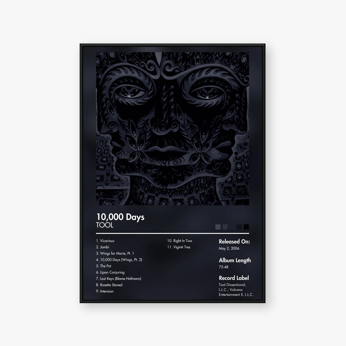 Tool — 10,000 Days Album Poster — Blur frame mockup
