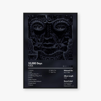 Tool — 10,000 Days Album Poster — Blur frame mockup