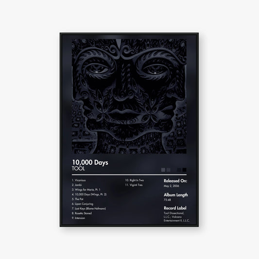 Tool — 10,000 Days Album Poster — Blur frame mockup