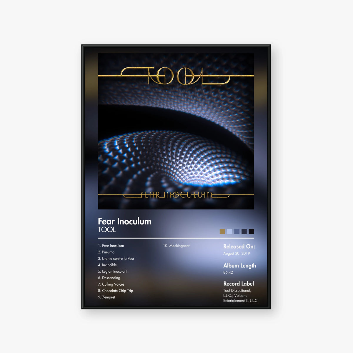 Tool — Fear Inoculum Album Poster — Blur frame mockup