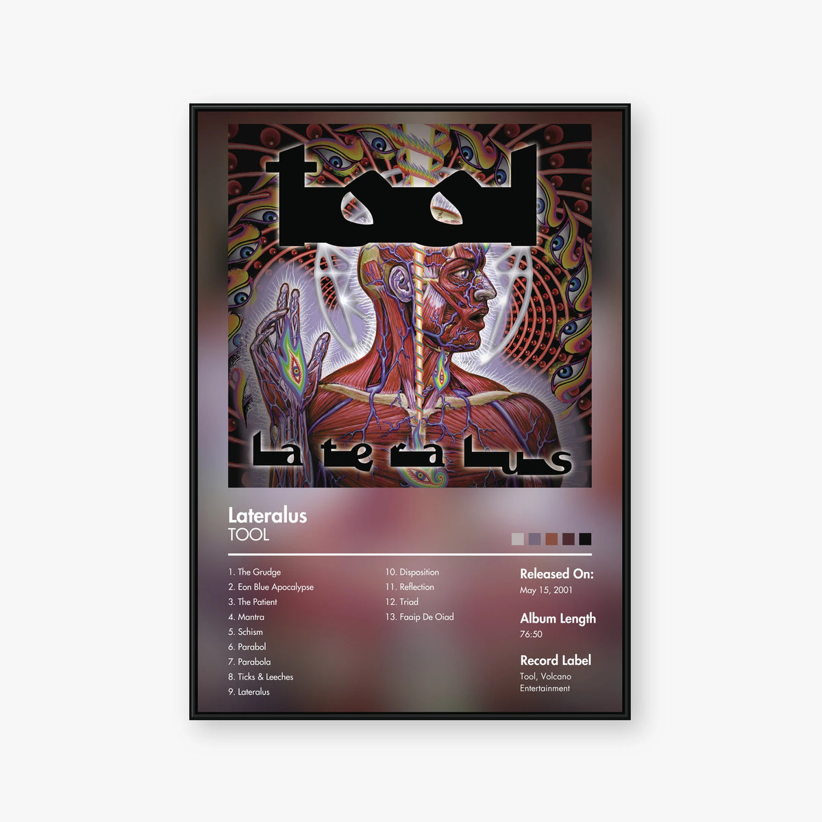 Tool — Lateralus Album Poster — Blur frame mockup