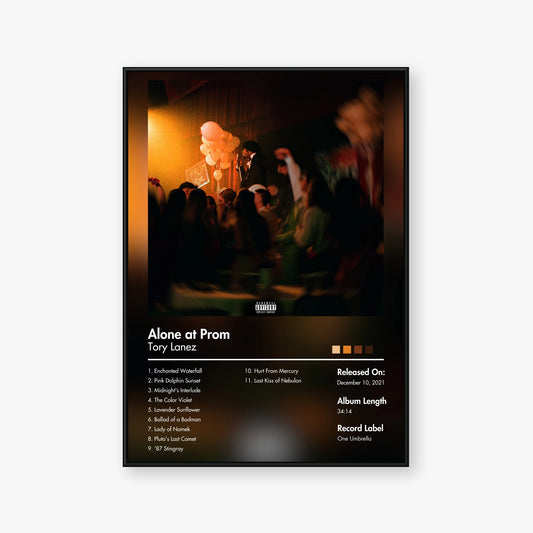 Tory Lanez — Alone At Prom Album Poster — Blur frame mockup