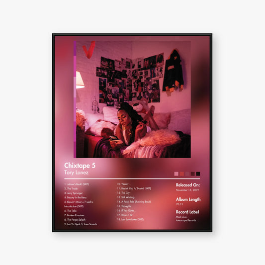 Tory Lanez — Chixtape 5 Album Poster — Blur frame mockup