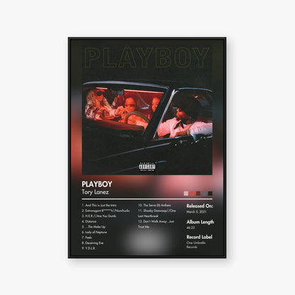 Tory Lanez — PLAYBOY Album Poster — Blur frame mockup