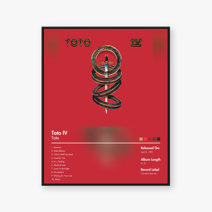 Toto — Toto IV Album Poster — Blur frame mockup