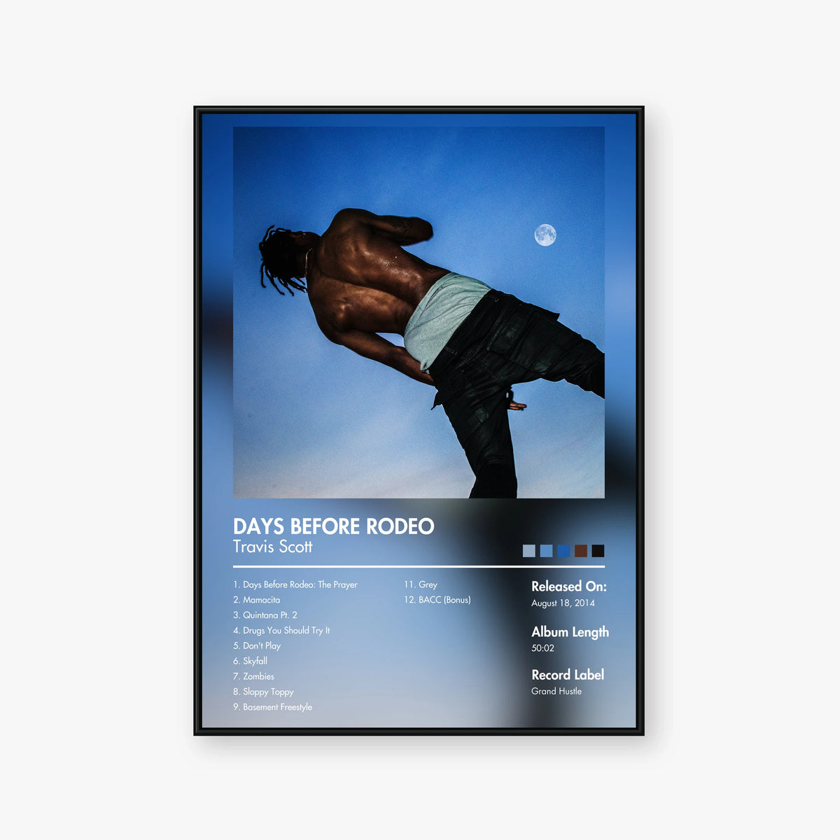 Travi$ Scott — Days Before Rodeo Album Poster — Blur frame mockup