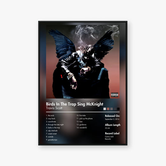 Travis Scott — Birds In The Trap Sing McKnight Album Poster — Blur frame mockup
