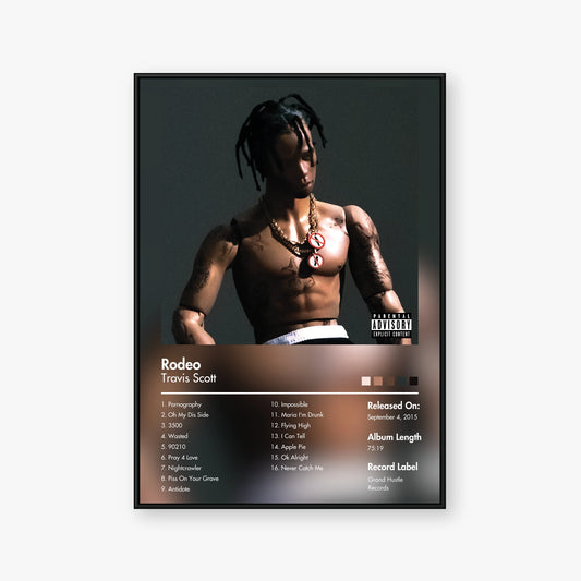 Travis Scott — Rodeo Album Poster — Blur frame mockup